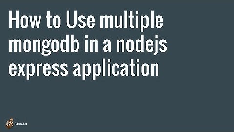 Use multiple mongodb Database in a nodejs express app | F-Remedies | Manoj Mohanan | #001