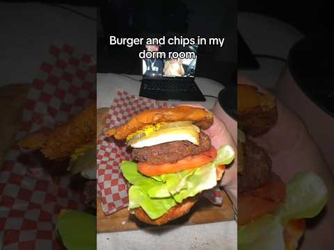 Burger And Chips In My Dorm Shorts