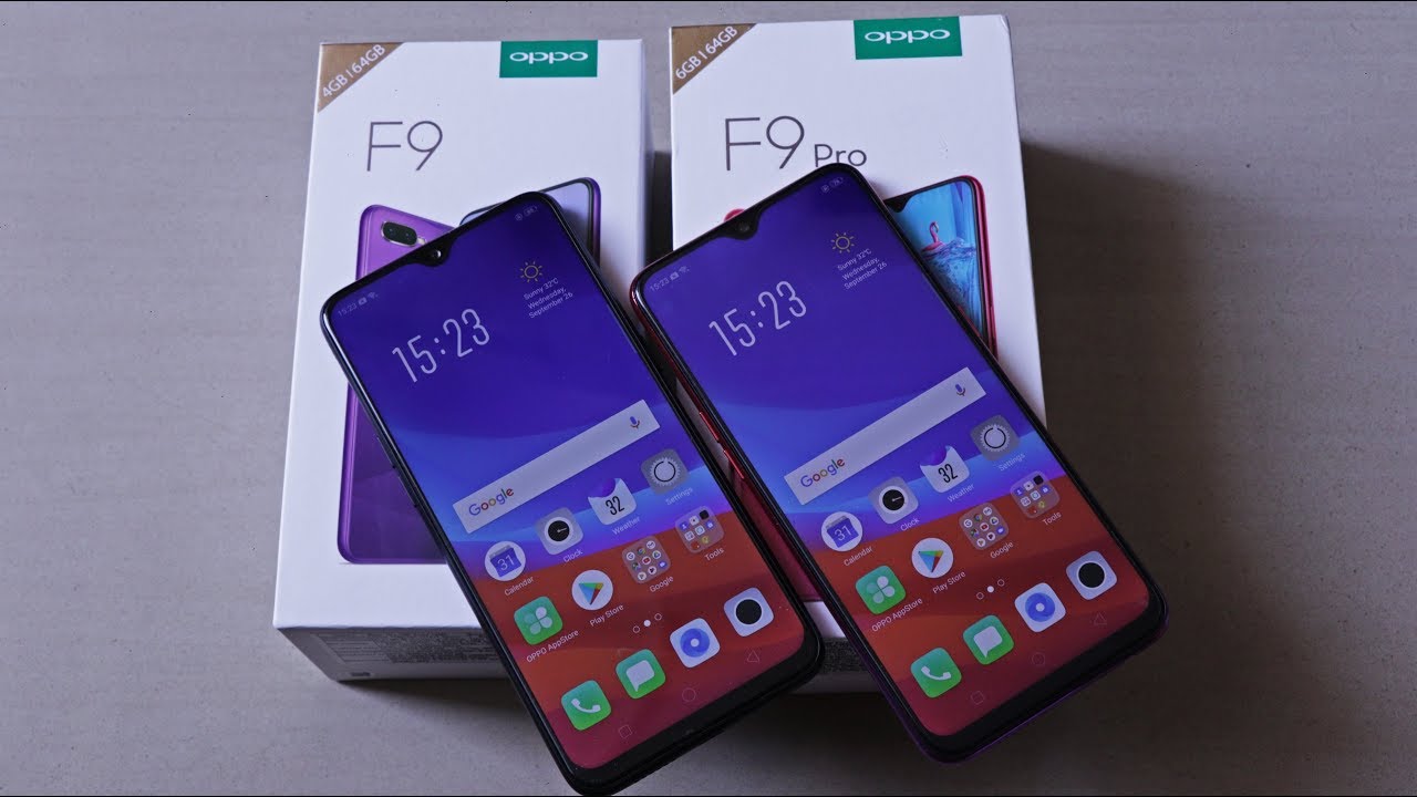 OPPO F9 [India] Unboxing, Hands On, Camera Samples | Quick compare with OPPO F9 Pro