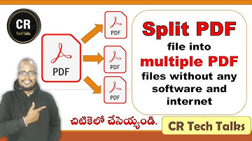 Split pdf file into multiple files without any software or internet | Tips & Tricks | తెలుగులో|