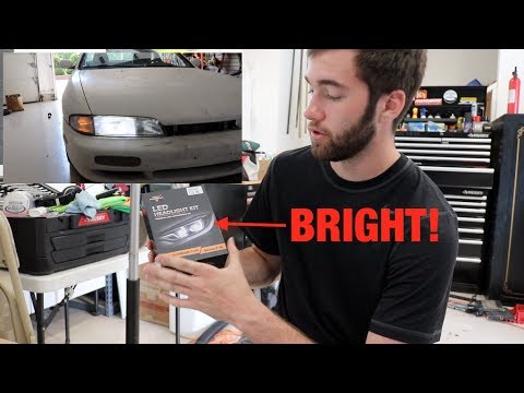 Auxbeam H4 headlight bulbs Nissan 240sx Install & Review
