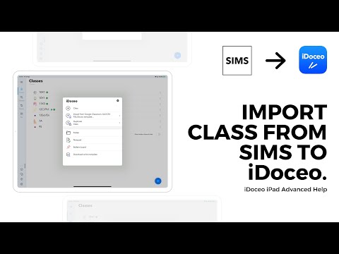 How to import class list as Excel file from Capita SIMS to iDoceo 6 iPad teacher planner app?