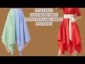 How to cut falling handkerchief flare/peplum/skirt.