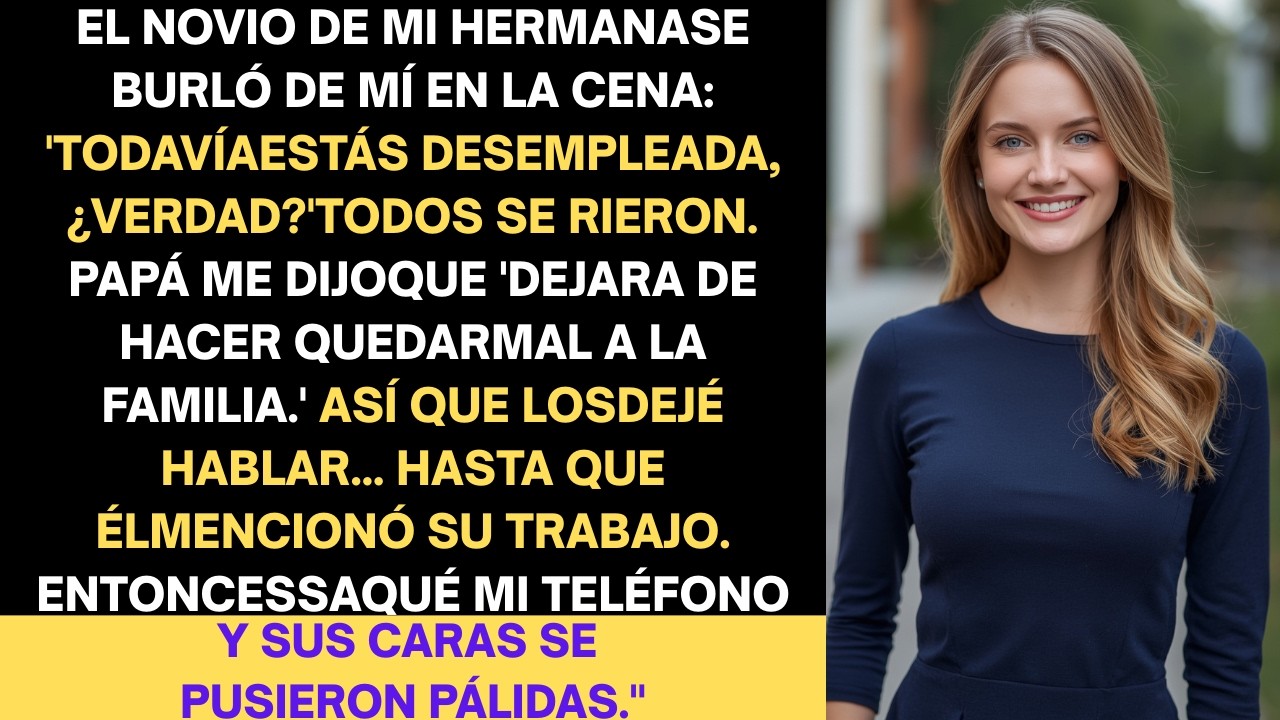 El novio de mi hermana me llamó “desempleado” — Todos rieron… hasta que todo cambió