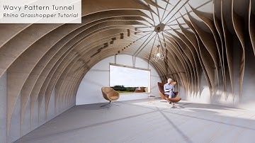 Wavy Pattern Tunnel Interior Rhino Grasshopper Tutorial