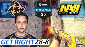 GeT_RiGhT 28-8 / NaVi vs NiP / Cobblestone/ ESL Pro League Season 5