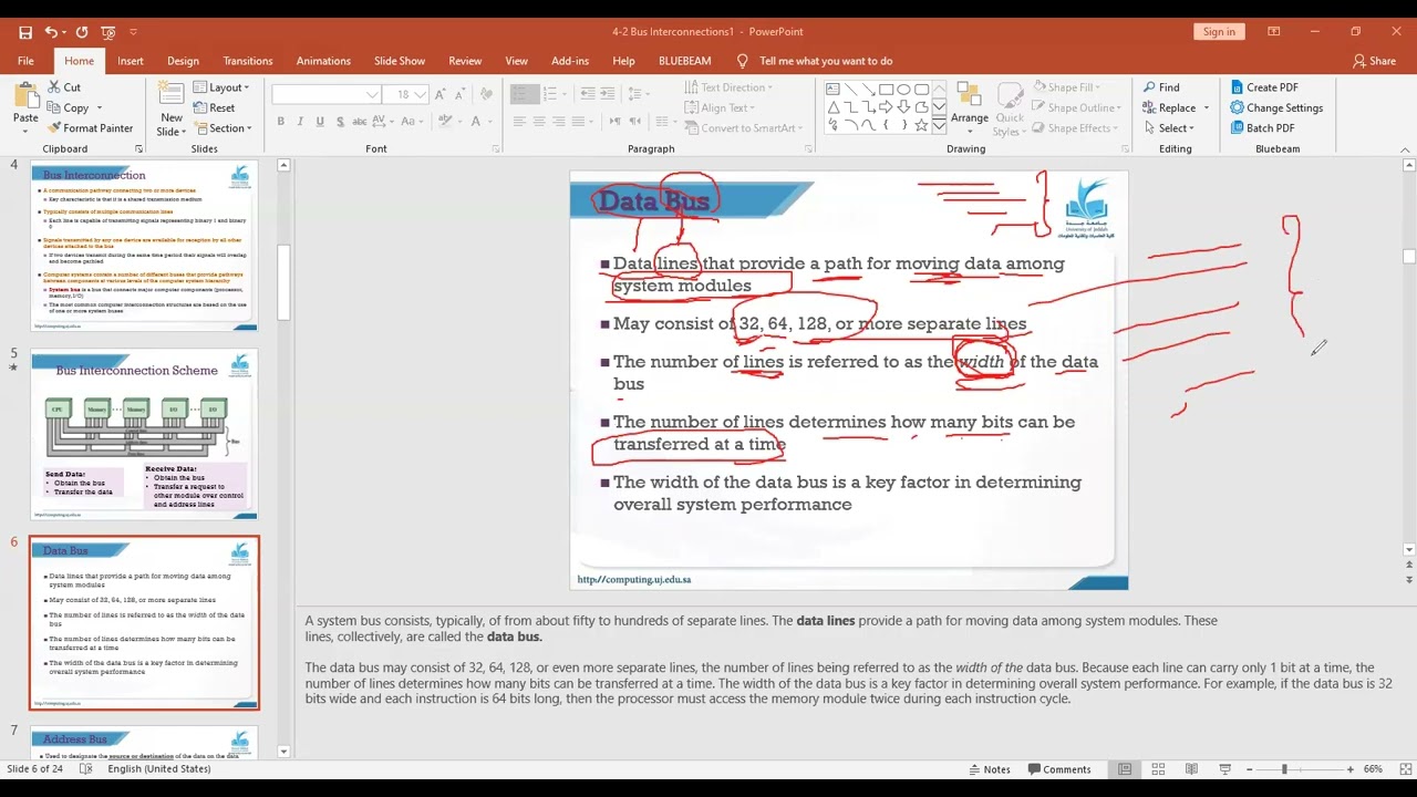 Computer Arch Ch4 Part2 1 Bus Interconnection شرح عربي