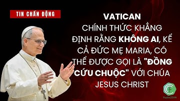 📣VATICAN KHẲNG ĐỊNH: "CHỈ CÓ CHÚA JESUS LÀ ĐẤNG CỨU CHUỘC" 🔥🙏
