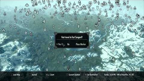 TESV: Skyrim - Show all map markers cheat