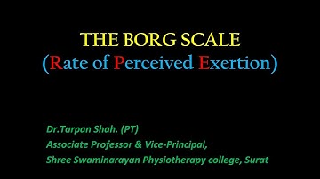 The Borg Scale (Rate of Perceived Exertion)