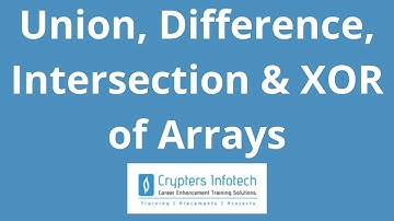 JavaScript: How to Find the Union, Intersection, Difference & XOR of Arrays | Crypters Infotech