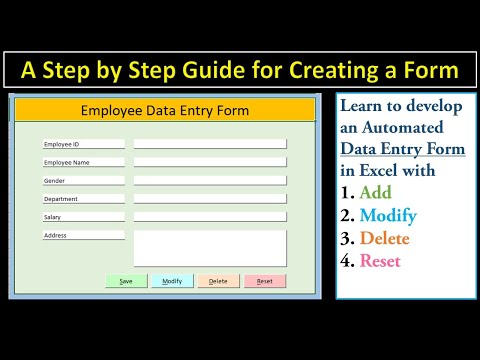 How to Create a Data Entry Form in Excel With Add, Modify, Delete and Reset (Step-by-step Guide)
