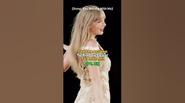 Tap the screen to see your TS Anthem! (Pt. 3!) | #taylorswift #swifties #1989 #fearless #fyp #red