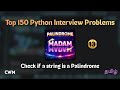 Check if a String is a Palindrome or not 🖥🐍 | Top 150 Python Interview Problems in Tamil