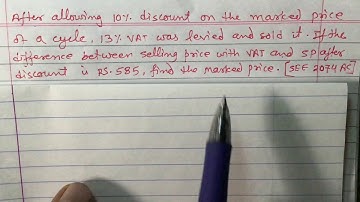 MP and VAT ll SEE Question 2074 AC ll IR Simkhada