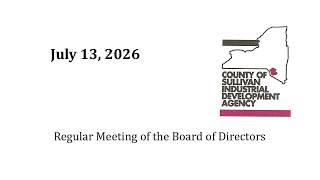 County of Sullivan IDA 7/13/26 Meeting