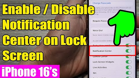 🔔iPhone 16/16 Pro Max: How to Enable/Disable Notification Center on Lock Screen