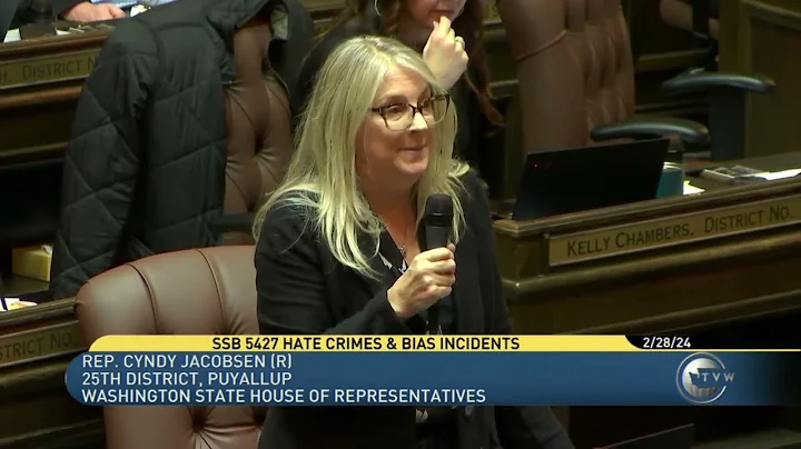 Rep. Jacobsen urges a no vote on a new policy regarding hate crimes and bias incidents