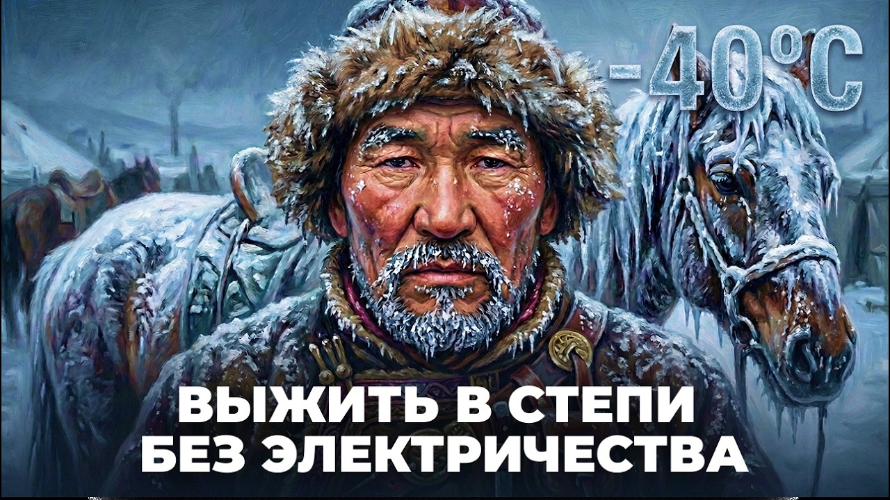 Как казахские кочевники живут и выживают в суровую зиму при -40 | Один день из жизни степного воина