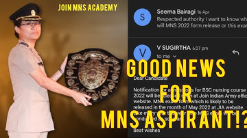 Good New for MNS Aspirant?? Military Nursing Services 2022 / Join MNS Academy