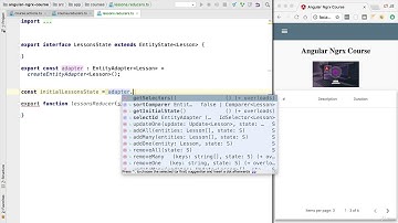 36  NgRx Entity Schematics, configuring the Lessons Entity
