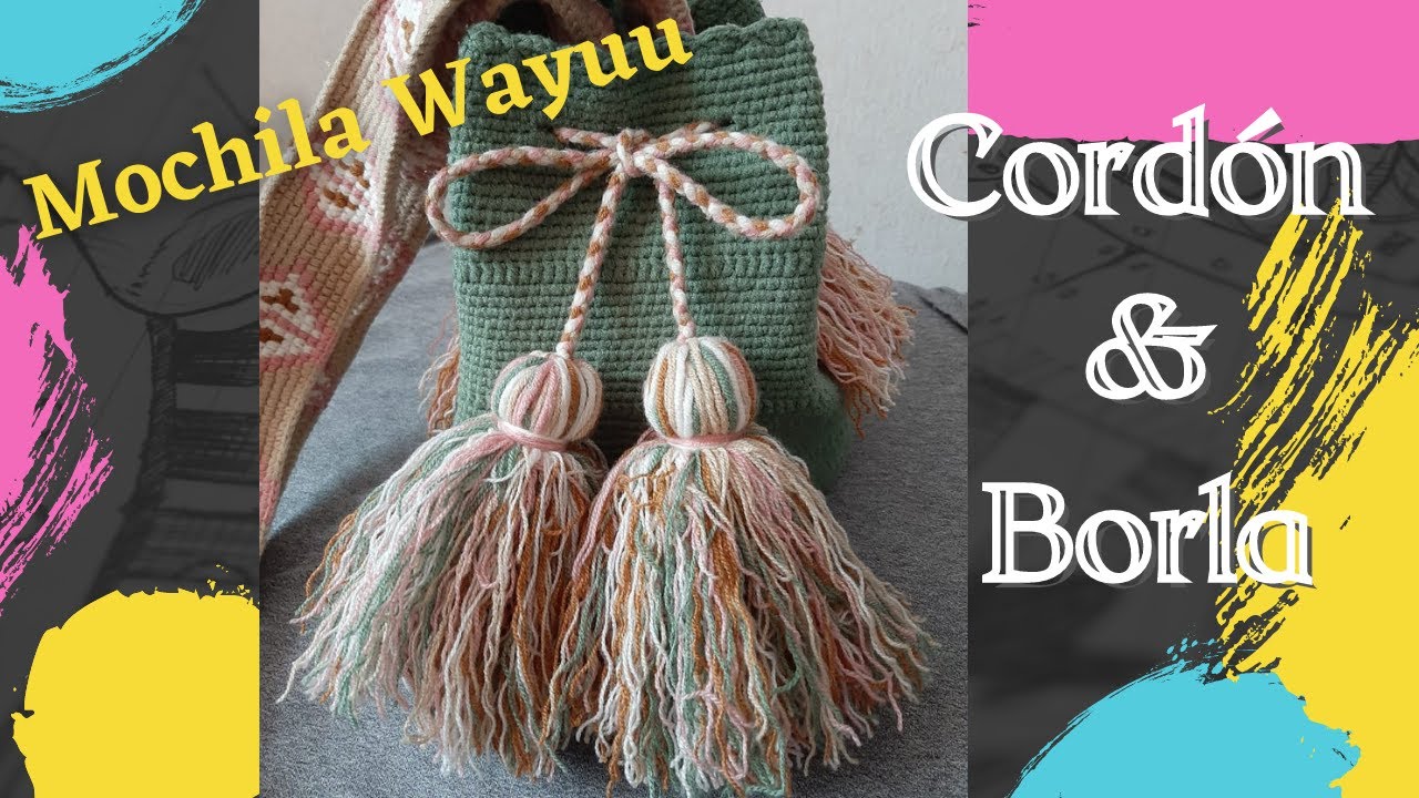 MOCHILA WAYUU PASO #3 - Cordón y Borlas.