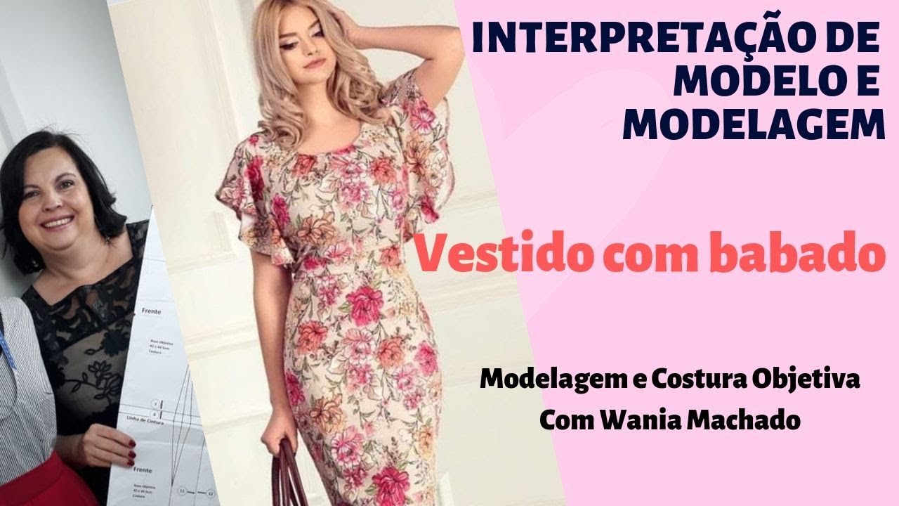 DIY Interpretação de Modelo e Modelagem  Vestido com babado MODELAGEM E COSTURA OBJETIVA