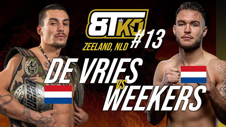 INCREDIBLE WORLD TITLE FIGHT I DE VRIES VS WEEKERS