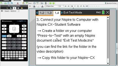Nspire Tutorial #9 Exiting Press-to-Test mode in different ways