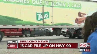 CHP: Windy weather causes upwards of 15 vehicles to crash near I-5, SR99 interchange
