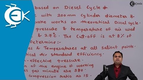 Problem No.3 Based on Diesel Cycle in Power Gas Cycle - Gas Power Cycles - Thermodynamics