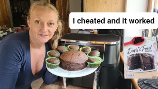 Ninja Air Fryer Chocolate cake and Cup cakes the lazy way