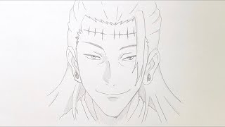 how to draw Geto Suguru face easy | step by step | for beginners