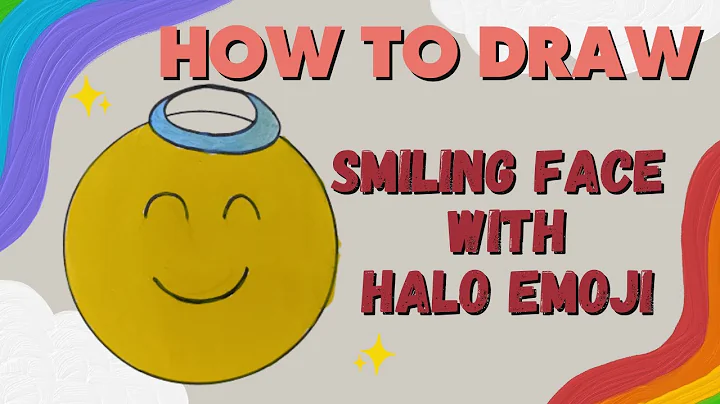 How to draw Smiling Face With Halo Emoji - Smiling Face With Halo Emoji drawing - schoolx360