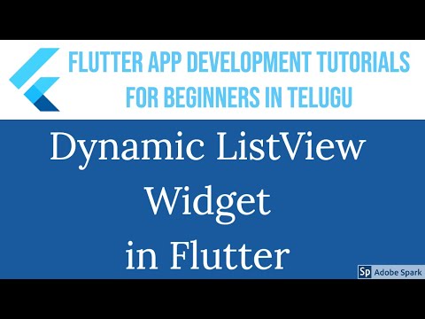 #26 Dynamic ListView Widget  in Flutter PART - 2|Flutter Tutorials in Telugu | Programming in Telugu