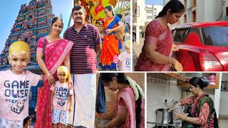 PREGNANCY வேண்டுதல் நிறைவேற்றியாச்சு 🥰  || Special Day Vlog || கம்மங்கூழ் Recipe|| Twins vegkitchen