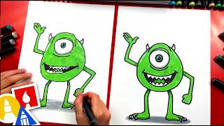how to draw mike wazowski from monsters inc