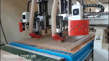 [ HOLZTEK ] Twin spindle automatic tools change cnc cutting machine