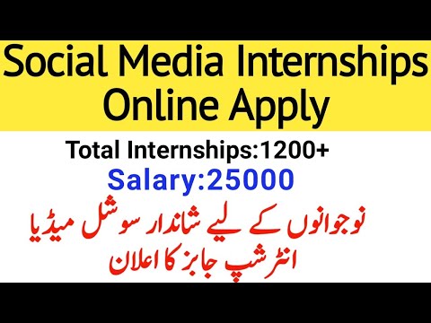 2700+ Social Media Internship Jobs Online Apply|KPK Social Media influencer Internships Online Apply