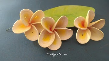 Paper Quilling Flowers 3D |  Plumeria Frangipani Paper Flower Tutorial | Part 2