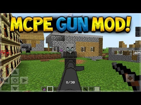 Mcpe Gun Mod Minecraft Pocket Edition 1 1 Machine Guns Shotguns Snipers More Youtube