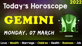 Aj Ka Din Kaisa Rahe Ga | Gemini Daily Horoscope | Horoscope Today | Aj Ka Din | 07 March 2022