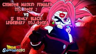 Db Sparking Zero Crimson Masked Female Ssj Rose 2 Vs Z Broly Black Lssj Rose