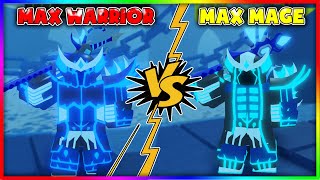 NEW MAX MAGE VS MAX WARRIOR PURPLE LOADOUTS IN AQUATIC TEMPLE ROBLOX DUNGEON QUEST