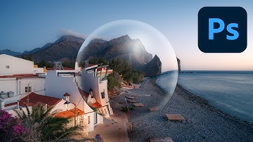 Surreal floating Glass Sphere effect | Crystal Ball effect in Photoshop