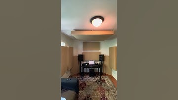 Recording Studio Install Complete With 9 Standard Beige Bass Traps & A 4’ x 6’ Cloud!