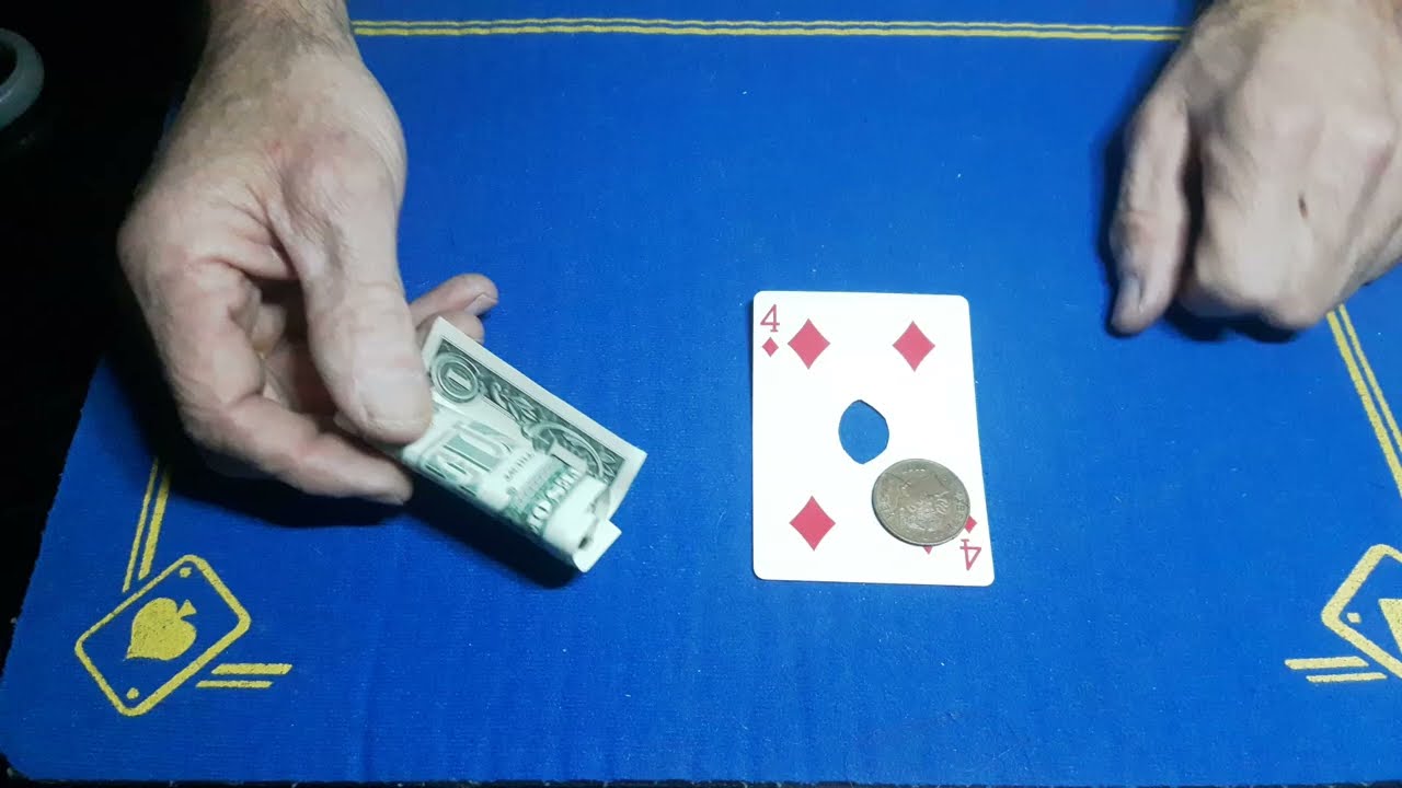 Crazy hole money magic trick
