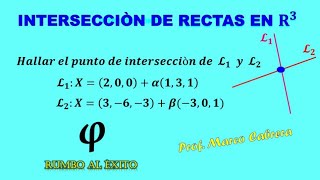 Cmo Hallar La Interseccin Entre Dos Rectas En R3