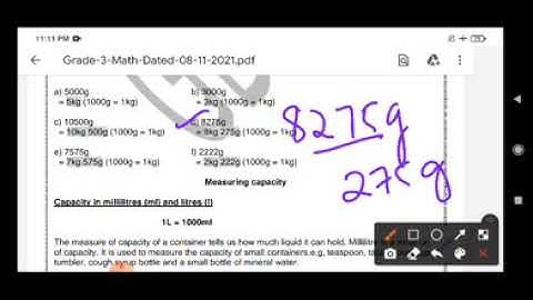 Grade 3 Math Dated 08 11 2021