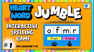 Heart Word Jumble Spelling Game #1 | UFLI Aligned Lessons 1-42 | Interactive Sight Word Review